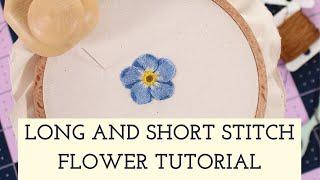 Learn The Art Of Long And Short Stitch Flower Embroidery!