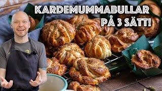 Kardemummabullar på 3 sätt!