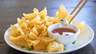 How to Make Cream Cheese Wontons or Crab Rangoon with Sweet and Sour Sauce  Episode 266