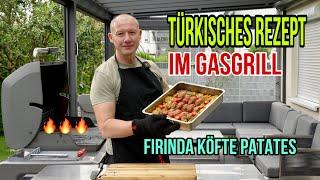 Kartoffeln und Frikadellen im Gasgrill – Firinda Patates Köfte Rezept