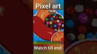 candy crush saga  pixel art in minecraft #shorts #minecraft #viral #candycrushsaga  #subscribe