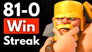 I WON 81 Games in a Row in Clash Royale