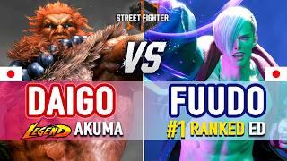 SF6  Daigo (Akuma) vs Fuudo (#1 Ranked Ed)  SF6 High Level Gameplay