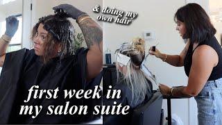 Giving myself a keratin treatment + The first week in my salon suite // vlog