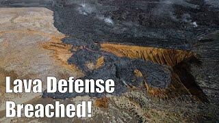 Lava Breaches Eastern Wall! Drone Footage and Ground Footage, Iceland