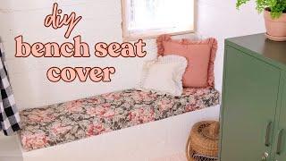 How To Sew a Removable Bench Seat Cover | DIY BENCH SEAT SEWING TUTORIAL