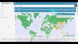 VIEW-hub Tutorial: How to filter for countries, by geography or by specific indicator category