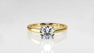 SR1013 Yellow Gold Diamond Engagement Ring