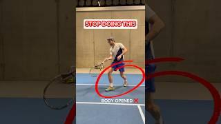 Tennis Forehand Footwork Fix for Beginners. #tennis #tennisforehand #forehand #tennisshorts