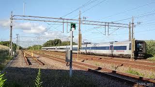 Trains at Båstad station (Gumminase) [Full HD]