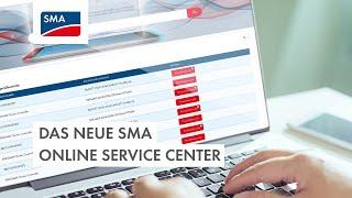 Das neue SMA Online Service Center (deutsche Version)