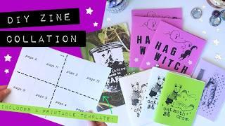 how to layout zine pages for printing *:° template + instructions for zine collation + pagination