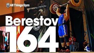 Dmitry Berestov 164kg Power Clean Strict Press 2016 Klokov Power Weekend