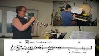 Little Rhapsody by Bert Apermont - Trumpet Solo and Piano Accompaniment with KARAOKE PLAYALONG!