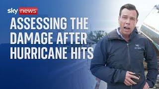 Sky correspondent assesses Hurricane Milton damage in Florida