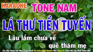 Lá Thư Tiền Tuyến Karaoke Tone Nam Nhạc Sống - Phối Mới Dễ Hát - Nhật Nguyễn