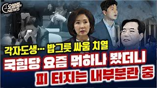 국힘당 요즘 뭐하나 봤더니... 피 터지는 내부 분란 중