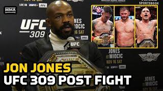 Jon Jones Shoots Down Tom Aspinall Fight, Reacts To TKO Win Over Stipe Miocic At UFC 309