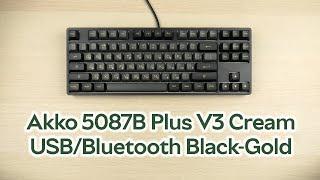 Розпаковка Akko 5087B Plus V3 Cream Yellow RGB USB/Bluetooth Black-Gold