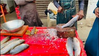 fish cutting skills in Pakistan  | pk street fish food