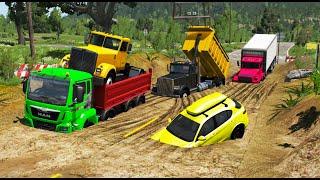 Cars vs Mud Pit #11 | BeamNG Drive