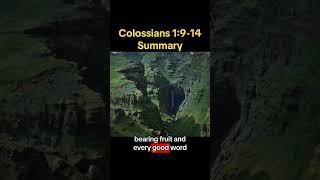 Colossians 1:9-14 Summary #christian #biblestudy #colossians #colossians1 #dailydevotion