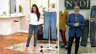 NYDJ Sheri Slim Ankle Jeans with Wide Shadow Hem on QVC