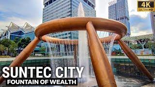 Afternoon Walk at SUNTEC CITY Mall And FOUNTAIN OF WEALTH [4K] Singapore - June 2022