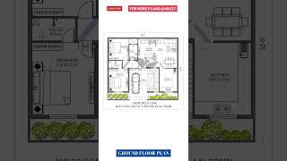 40x35 South Facing House plan | 1400 square feet ghar ka naksha #houzy #40x35houseplan #southfacing