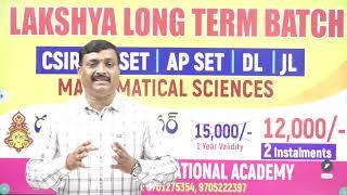 𝐓𝐒 𝐒𝐄𝐓 25|AP SET|CSIR|JL&DL  LONG TERM BATCH|MATHEMATICS|LIVE ONLINE+RECORDING|DOUBTS CLARIFICATION