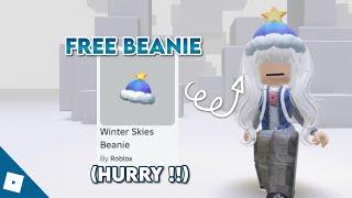 How to get this Cute Beanie for Free !! ˙⋆ (Roblox Winter Skies Beanie)