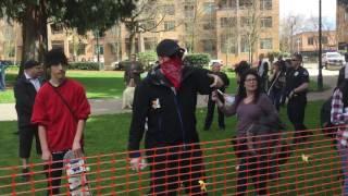 Antifa taunting at Trump rally Vancouver Washington