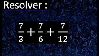 Suma de 3 fracciones con diferente denominador