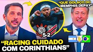 TV ARGENTINA CHOCADA COM GOLAÇO DO DEPAY NO CORINTHIANS 5x2 ATHLETICO PR