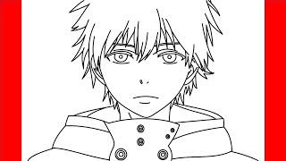 How To Draw Ken Kaneki From Tokyo Ghoul - Step By Step Drawing