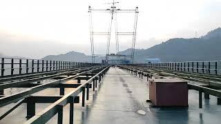 Chenab bridge deck launching in progress