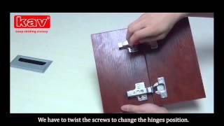 How to adjust screws of 3d soft close cabinet hinges|kav furniture hinges series