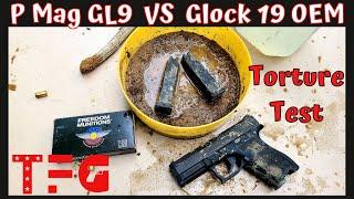 Magpul GL9 VS Glock 19 OEM Mag "Torture Test" - TheFirearmGuy