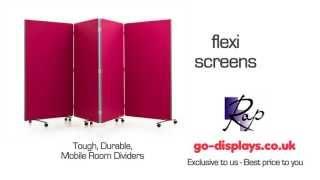 Flexi Screen Mobile Partition System - Temporary Office Partitions Go Displays