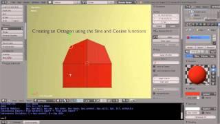 Blender Tutorial - Math for Animators - Creating an Octagon using Sines and Cosines