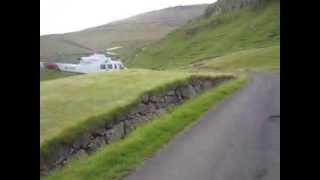 helicopter in Hattarvík