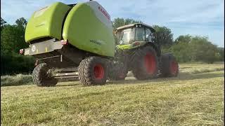 Heuballen pressen mit Claas Arion 460 und Variant 485 RC