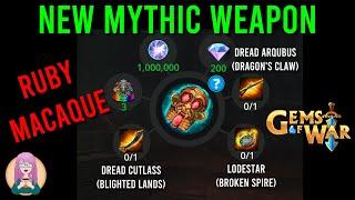 Gems of War - How to Craft New Mythic Weapon The Ruby Macaque + TEAMS