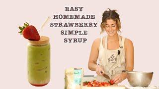 Let's make STRAWBERRY MATCHA with homemade simple syrup so you can become your own at home barista