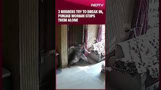 Punjab News | Caught On CCTV: 3 Robbers Try To Break In, Punjab Woman Stops Them Alone