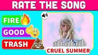 RATE THE SONG - Taylor Swift's Songs Tier List | Music Quiz