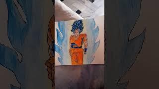 Goku Super Saiyan blue first time drawing#vcreations#like4like#subscribe