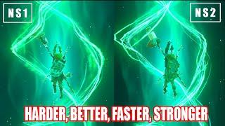 Zelda Tears of The Kingdom SPEED and GRAPHICS comparison Nintendo Switch 2 vs 1