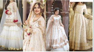 Nikkah Dresses for Bride || latest White nikkah Dresses for girls