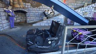 Ghost Train Dark Ride with a Coaster Drop | Blackpool Pleasure Beach Resort in the UK